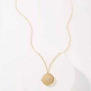 Brand new Anthropologie 14k gold plated North Star locket necklace.